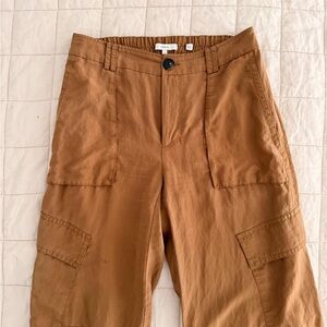 Vince - Size 4 - Brown Cargo Trousers with Button Detail